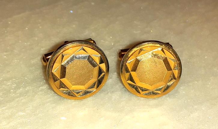manchetknopen vintage gouden ster '50-60, Handtassen en Accessoires, Manchetknopen, Nieuw, Goud, Ophalen of Verzenden