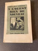 Remarque Erich A l'ouest rien de nouveau EO 1929 numérotée, Enlèvement ou Envoi, Remarque Erich Maria