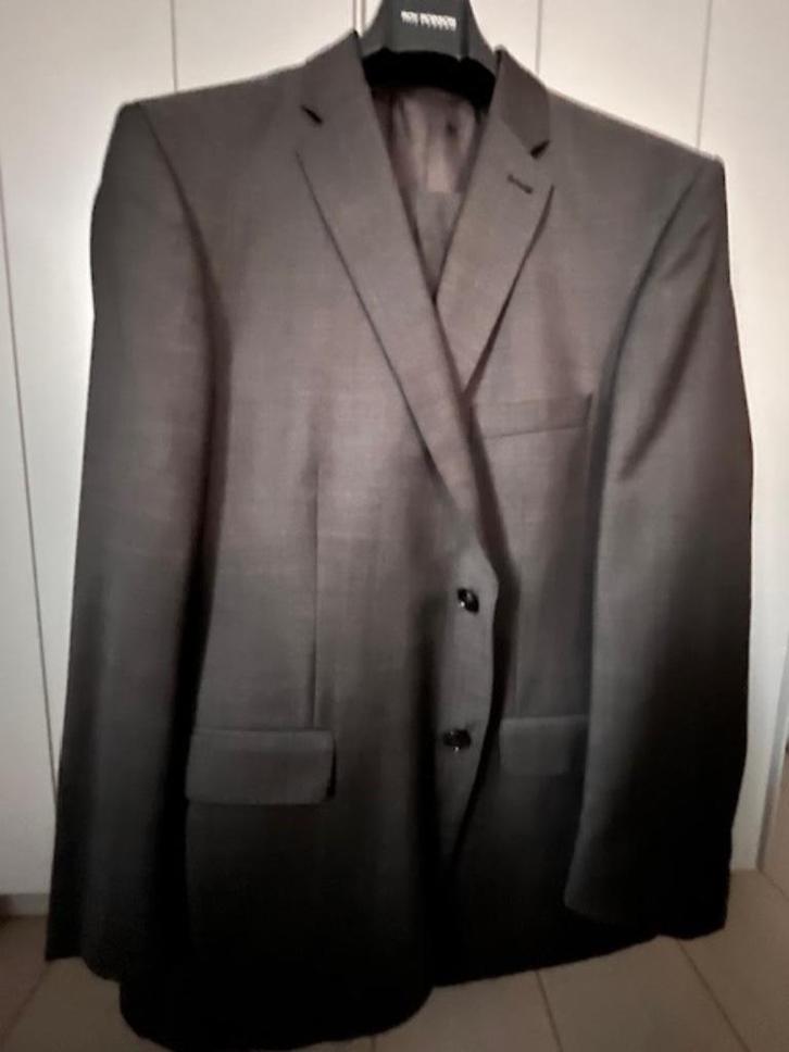 Herenkostuum donkergrijs, Kleding | Heren, Kostuums en vesten, Zo goed als nieuw, Maat 56/58 (XL), Grijs, Ophalen
