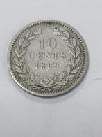10 cent 1889 Nederland, Timbres & Monnaies, Monnaies | Pays-Bas, Enlèvement ou Envoi, Argent, 10 centimes