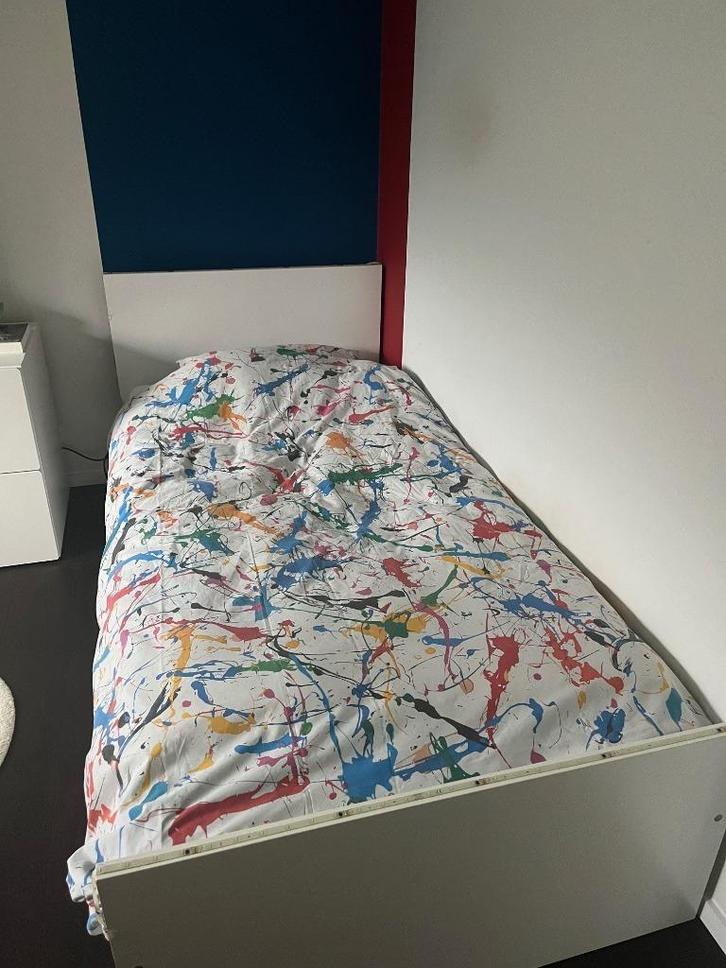 Eénpersoonsbed en kast, Huis en Inrichting, Slaapkamer | Complete slaapkamers, Gebruikt, Eenpersoons, Ophalen