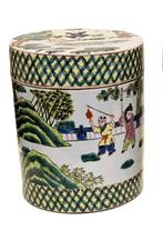 Chinese Theebus in porselein., Antiek en Kunst, Ophalen of Verzenden