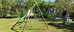Portique en bois avec balançoire, toboggan et vis-à-vis, Kinderen en Baby's, Speelgoed | Buiten | Speeltoestellen, Ophalen, Overige typen
