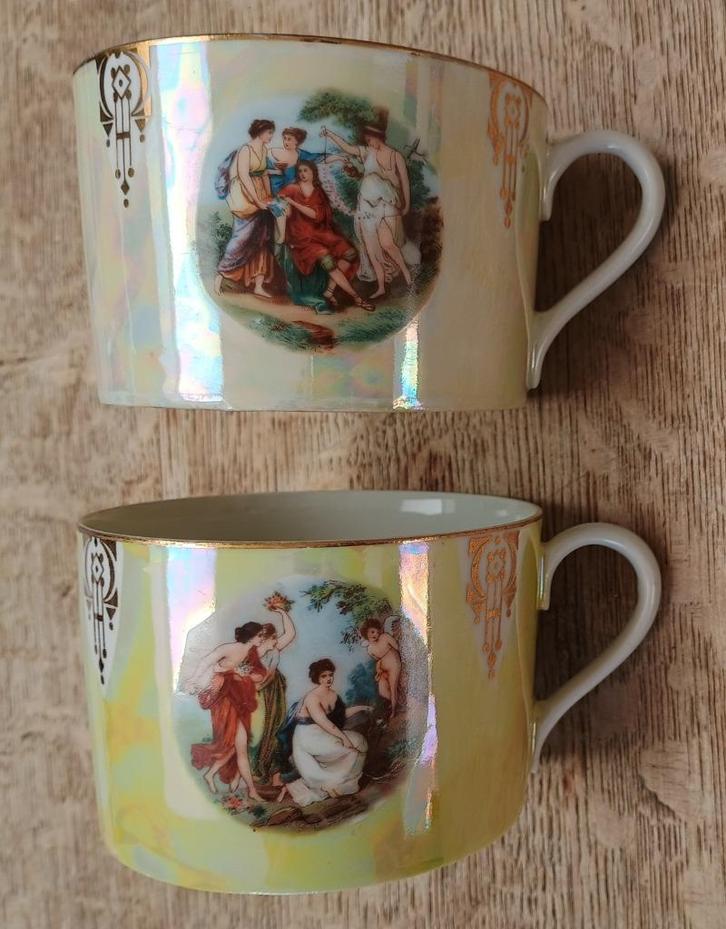Victoriaanse mokset parelmoer, Antiek en Kunst, Antiek | Porselein, Ophalen