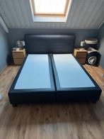Boxspring te koop, Huis en Inrichting, Slaapkamer | Boxsprings, Ophalen, Gebruikt, Zwart, Tweepersoons