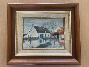 Schilderij, Hamme, de overstroming 1906 beschikbaar voor biedingen