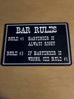 Bar rules decoratie reclame bord, Ophalen, Zo goed als nieuw, Reclamebord