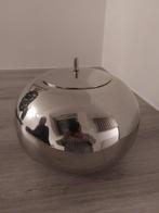 Bolle kaarshouder met kaars en deksel, Gris, Comme neuf, Enlèvement, Bougie