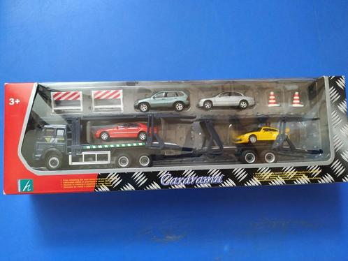 camion met aanhangwagen transport auto's en toebehoren nieuw, Kinderen en Baby's, Speelgoed |Speelgoedvoertuigen, Nieuw, Ophalen of Verzenden