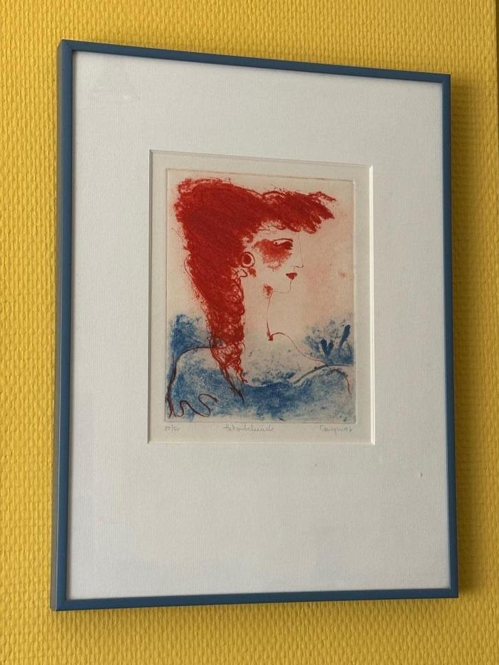 Grafiek - Katrien Caymax - Het onbekende, Antiek en Kunst, Kunst | Etsen en Gravures, Ophalen