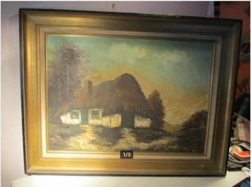 Belle œuvre peinte ancienne « Old Farm » - Nora Verheyden, Enlèvement ou Envoi