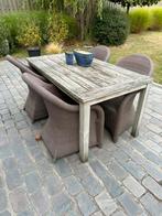 TuinTafel met 4 stoelen, Ophalen, 4 zitplaatsen, Gebruikt, Hocker