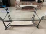 Salontafel met bijhorend bijzettafeltje, Huis en Inrichting, Tafels | Salontafels, Ophalen, Zo goed als nieuw, Glas