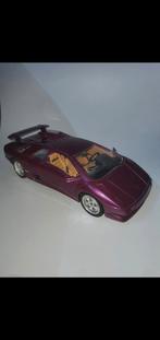 Lamborghini Diablo Violet 1990 Burago 1/18, Ophalen of Verzenden, Zo goed als nieuw, Burago