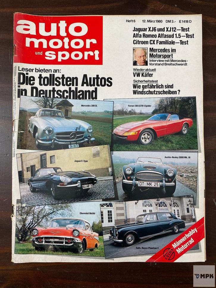 Magazine Auto Motor Und Sport 1980 #6 Duits, Boeken, Auto's | Folders en Tijdschriften, Gelezen, Ophalen of Verzenden