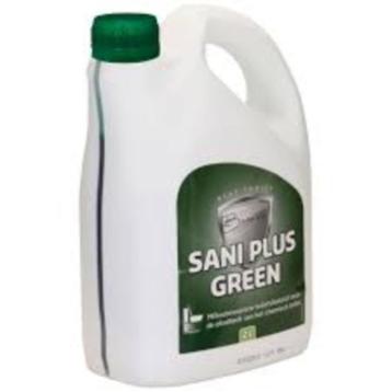 Nieuw: Sani Plus Green toiletvloeistof  2 l + gratis 2 halve