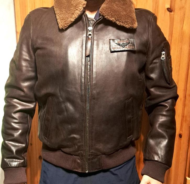Redskins bomberjack voor piloten, Kleding | Heren, Jassen | Winter, Gedragen, Overige maten, Blauw, Ophalen of Verzenden