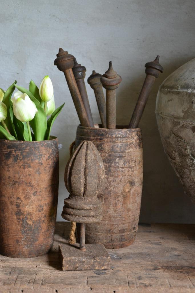 Houten spindels, Huis en Inrichting, Woonaccessoires | Vazen, Nieuw, Minder dan 50 cm, Ophalen of Verzenden