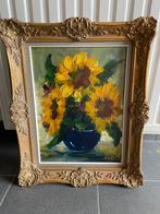 Schilderij zonnebloem, Antiek en Kunst, Ophalen