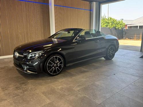 Mercedes C 180 benzine cabrio-burmester-sfeerverl-AMG pack, Auto's, Mercedes-Benz, Bedrijf, Te koop, C-Klasse, 360° camera, ABS