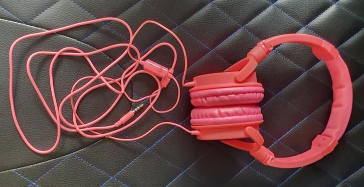 iDance JOCKEY510 - Roze Hoofdtelefoon met microfoon, Audio, Tv en Foto, Hoofdtelefoons, Gebruikt, Op oor (supra aural), Overige merken