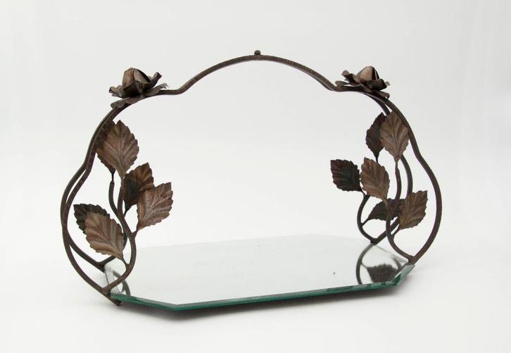 Bridgerton stijl dienblad met spiegel en rozen, Antiek en Kunst, Antiek | Woonaccessoires, Ophalen of Verzenden