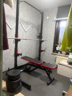 Support pour escouades et bancs - barre avec haltères, Enlèvement, Utilisé