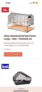 Zolux hamsterkooi glas in perfecte staat, Dieren en Toebehoren, Knaagdieren en Konijnen | Hokken en Kooien, Kooi, Minder dan 75 cm