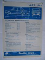 Lada 1500 specs Brochure Catalogue Prospekt VAZ 2103 FIAT 12, Livres, Autos | Brochures & Magazines, Envoi, Utilisé, Autres marques