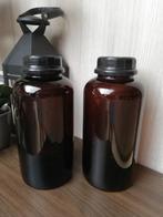 Apothekerspotten, bruin glas., Antiek en Kunst, Ophalen of Verzenden