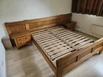 Te koop: Massief eiken bed + lattenbodem, Huis en Inrichting, Slaapkamer | Bedden, Ophalen, 210 cm, Tweepersoons, 160 cm
