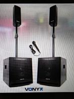 Vonyx VX1000BT set 1000 Watt, Audio, Tv en Foto, Luidsprekerboxen, Gebruikt, Overige typen, 120 watt of meer, Ophalen