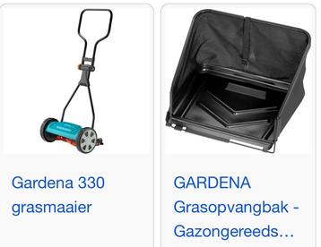 Gardena Grasmaaier incl. opvangbak, Tuin en Terras, Grasmaaiers, Ophalen, Zo goed als nieuw, Opvangbak