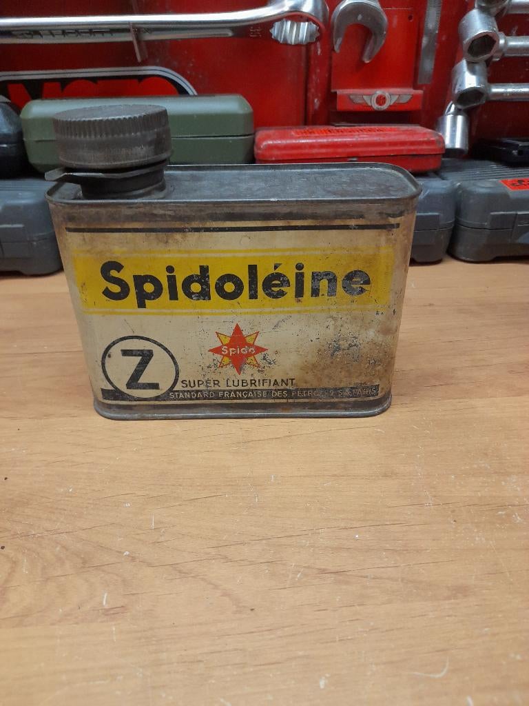 oude lege oliekan Spidoleine Z Super, Verzamelen, Merken en Reclamevoorwerpen, Gebruikt, Overige typen, Ophalen of Verzenden