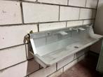 Wastrog wastafel 180cm 3 kranen, Doe-het-zelf en Bouw, Sanitair, Ophalen, Zo goed als nieuw, Inox, Wastafel