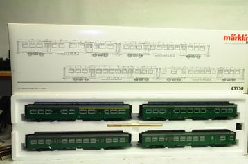 MARKLIN 43530 SNCB NMBS VOITURES M2 VERTES EPOQUE III. beschikbaar voor biedingen