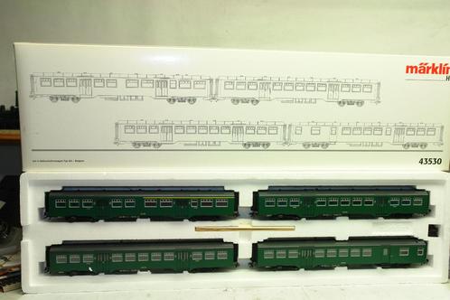 MARKLIN 43530 SNCB NMBS VOITURES M2 VERTES EPOQUE III., Hobby en Vrije tijd, Modeltreinen | H0, Zo goed als nieuw, Wagon, Gelijkstroom of Wisselstroom