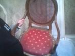 Ancienne  chaise avec tissu style empire napoléon, Enlèvement ou Envoi