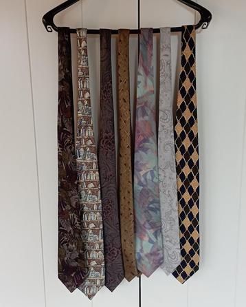 Set van 7 mooie vintage stropdassen beschikbaar voor biedingen