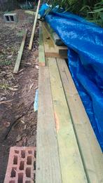 Tuinhout geïmpregneerd vuren 6,5m en 4m, Enlèvement, Neuf, 250 cm ou plus, Poutres