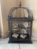 Cage de décoration avec oiseaux en bois, Maison & Meubles, Bois, Enlèvement ou Envoi