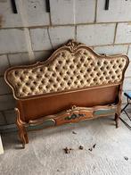 Lit double classique avec tête de lit rembourrée, Maison & Meubles, Chambre à coucher | Lits, Queen size, Klassiek, 140 cm, Enlèvement