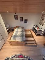 1 persoonsbed te koop, Huis en Inrichting, Ophalen, 90 cm, Eenpersoons, Bruin