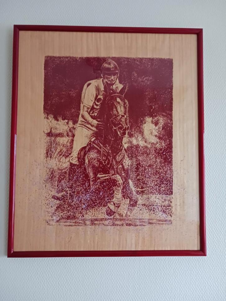 Litho, eventing ruiter., Antiek en Kunst, Kunst | Schilderijen | Modern, Ophalen