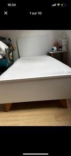 Lit évolutif 140X70 Quax Blanc avec matelas et sa protection, Ophalen, Gebruikt, 70 tot 85 cm, 140 tot 160 cm