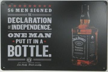 Metalen 56 MEN SIGNED Jack Daniels wandplaat beschikbaar voor biedingen