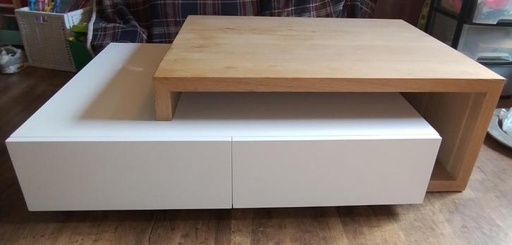 Salontafel, Huis en Inrichting, Tafels | Salontafels, Gebruikt, Minder dan 50 cm, 50 tot 100 cm, 100 tot 150 cm, Vierkant, Ophalen