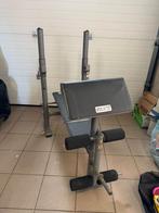 Domyos BM210 halterbank met squat rack – goede staat, Sport en Fitness, Ophalen, Gebruikt, Benen, Fitnessbank