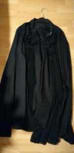 zwarte blouse man xl gothic kraag punk rave, Kleding | Heren, Ophalen of Verzenden, Zo goed als nieuw