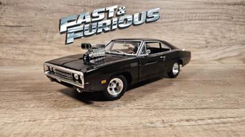 Fast and furious 1/18 dodge challenger charger eclipse, Enlèvement ou Envoi, Comme neuf, Film, Statue, Réplique ou Modèle